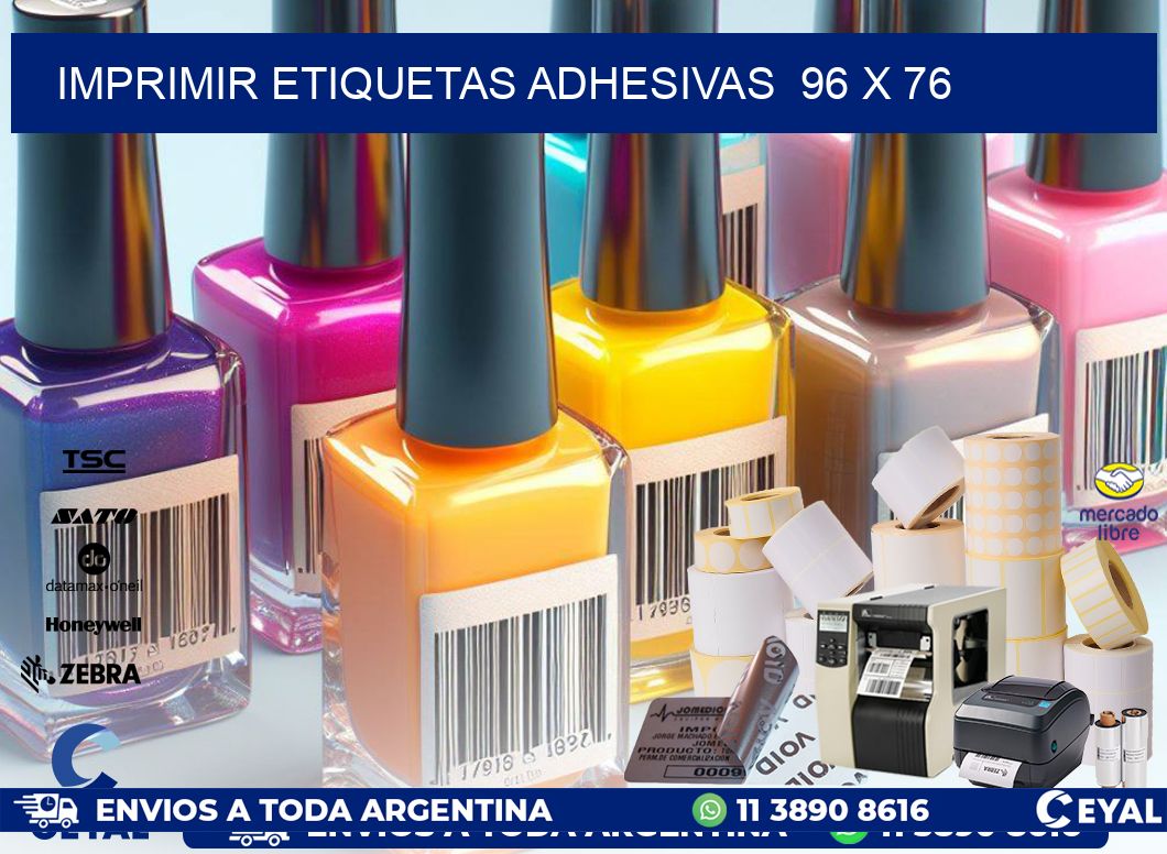 Imprimir Etiquetas adhesivas  96 x 76