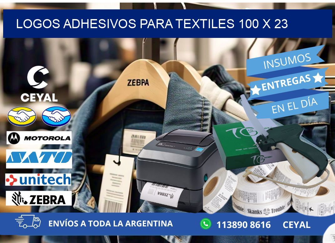 LOGOS ADHESIVOS PARA TEXTILES 100 x 23