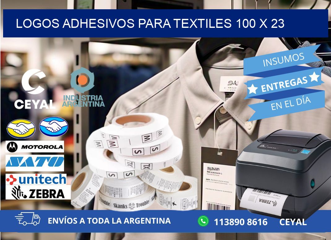 LOGOS ADHESIVOS PARA TEXTILES 100 x 23