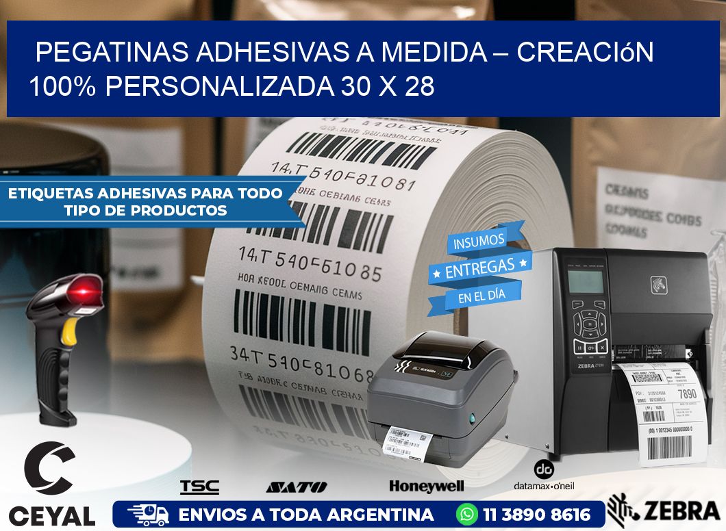 Pegatinas Adhesivas a Medida – Creación 100% Personalizada 30 x 28