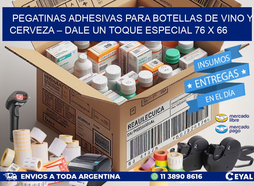 Pegatinas Adhesivas para Botellas de Vino y Cerveza – Dale un Toque Especial 76 x 66