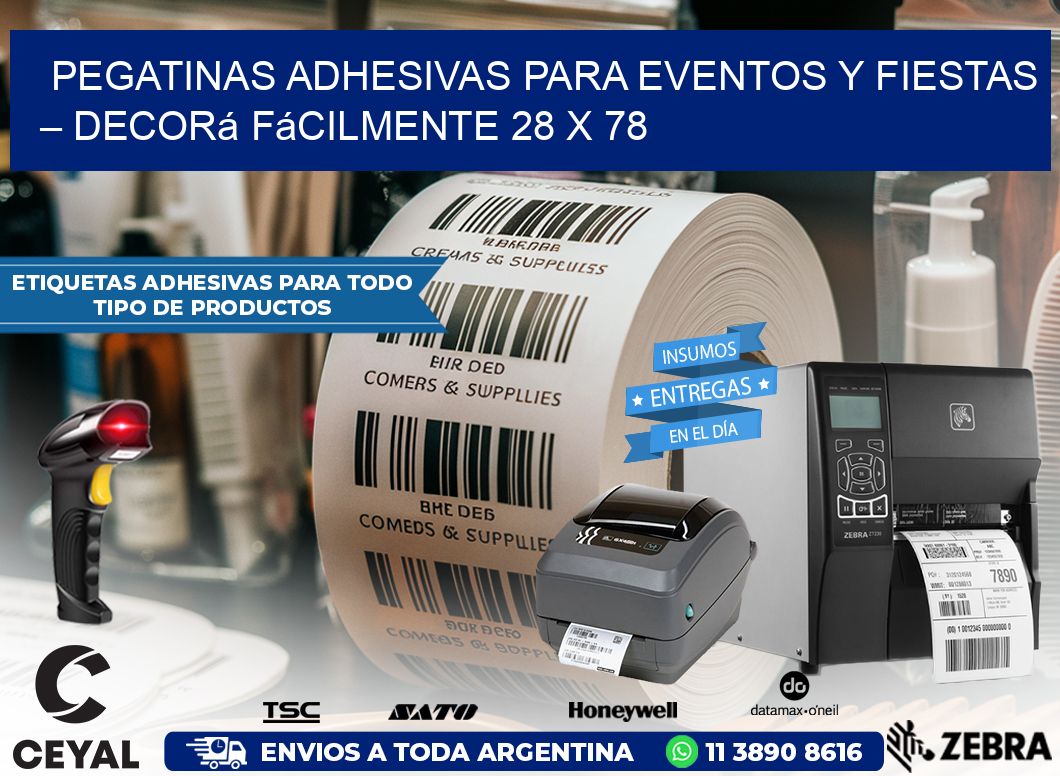 Pegatinas Adhesivas para Eventos y Fiestas – Decorá Fácilmente 28 x 78