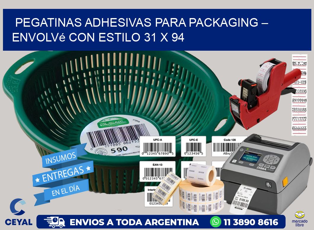 Pegatinas Adhesivas para Packaging – Envolvé con Estilo 31 x 94