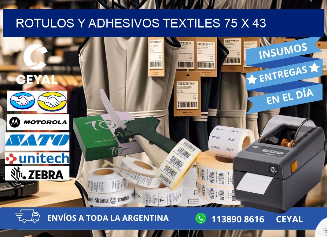 ROTULOS Y ADHESIVOS TEXTILES 75 x 43