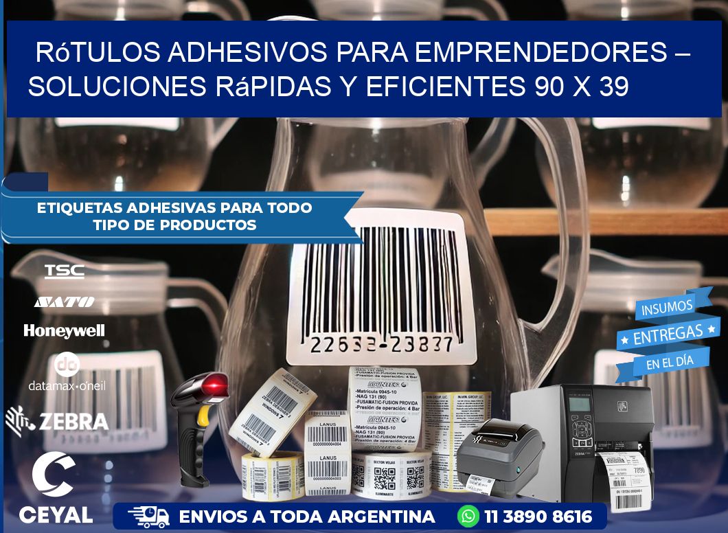 Rótulos Adhesivos para Emprendedores – Soluciones Rápidas y Eficientes 90 x 39