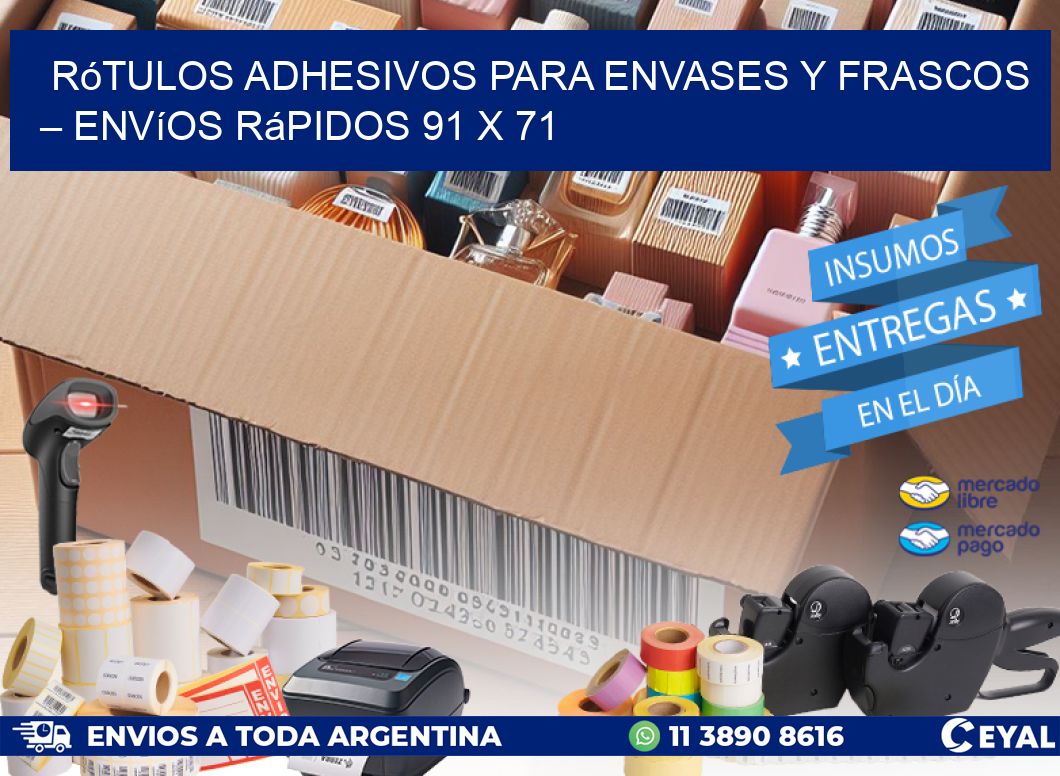 Rótulos Adhesivos para Envases y Frascos – Envíos Rápidos 91 x 71