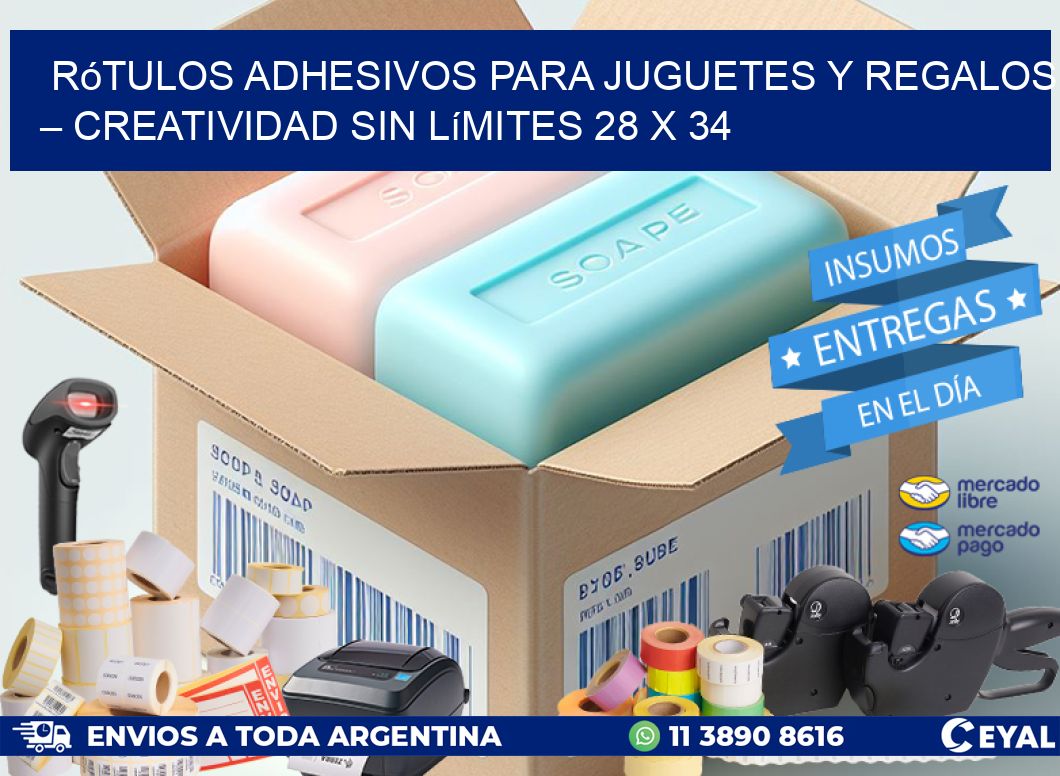 Rótulos Adhesivos para Juguetes y Regalos – Creatividad Sin Límites 28 x 34