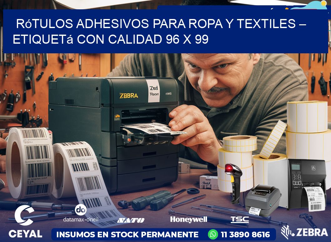 Rótulos Adhesivos para Ropa y Textiles – Etiquetá con Calidad 96 x 99