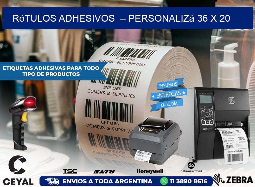 Rótulos Adhesivos  – Personalizá 36 x 20