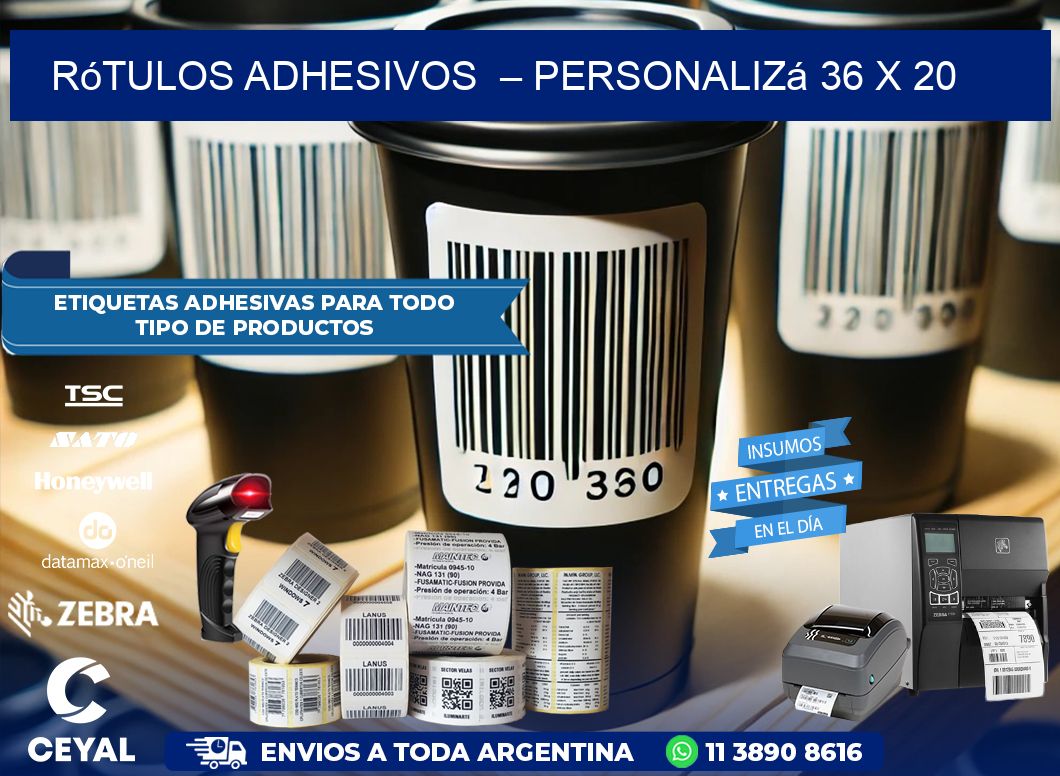 Rótulos Adhesivos  – Personalizá 36 x 20