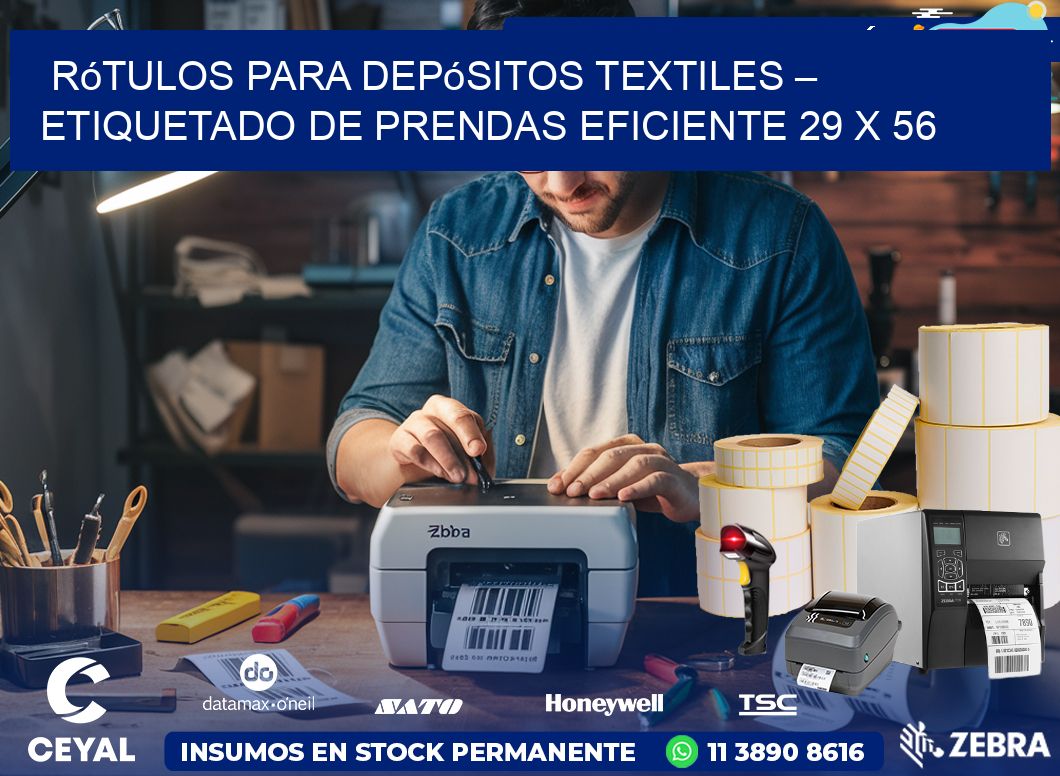 Rótulos para Depósitos Textiles – Etiquetado de Prendas Eficiente 29 x 56