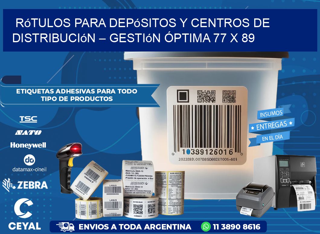 Rótulos para Depósitos y Centros de Distribución – Gestión Óptima 77 x 89