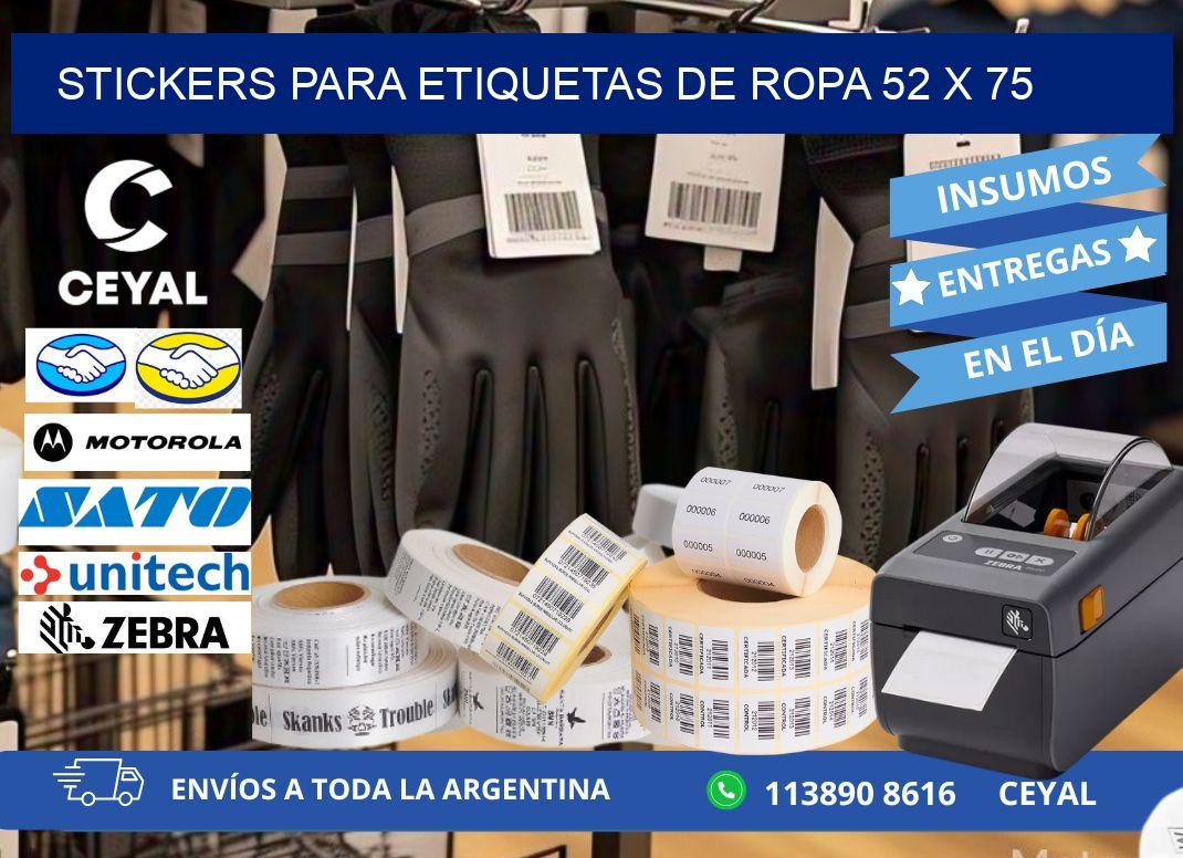 STICKERS PARA ETIQUETAS DE ROPA 52 x 75