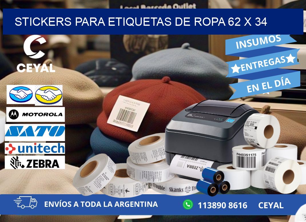 STICKERS PARA ETIQUETAS DE ROPA 62 x 34