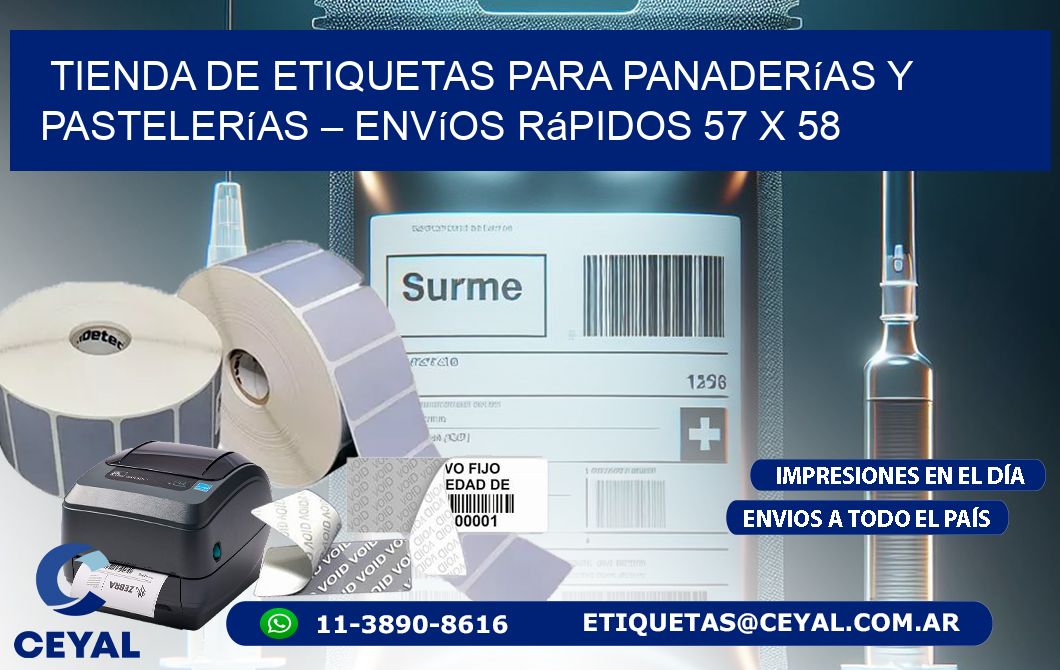 Tienda de Etiquetas para Panaderías y Pastelerías – Envíos Rápidos 57 x 58