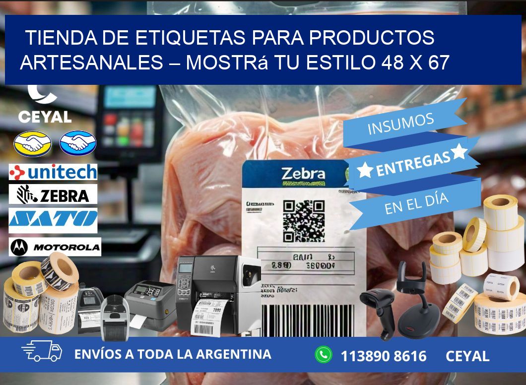 Tienda de Etiquetas para Productos Artesanales – Mostrá Tu Estilo 48 x 67