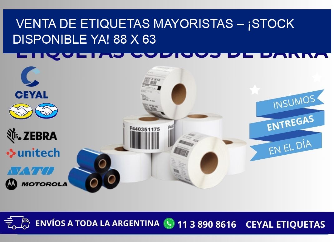 VENTA DE ETIQUETAS MAYORISTAS – ¡STOCK DISPONIBLE YA! 88 x 63