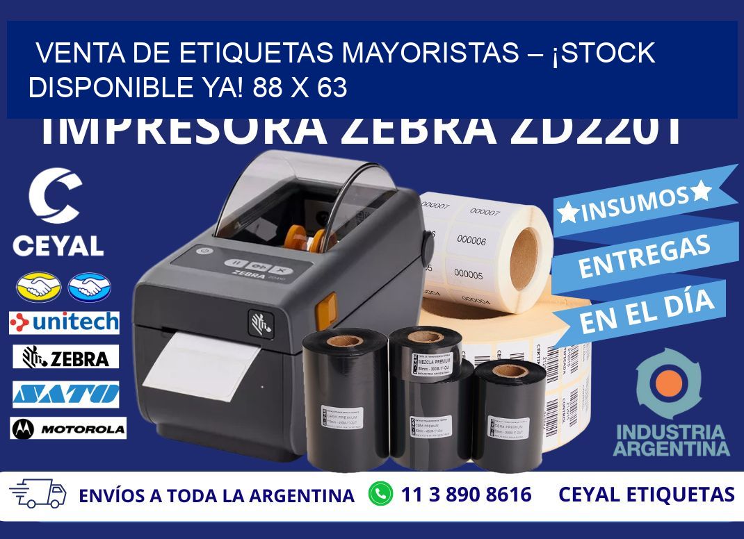 VENTA DE ETIQUETAS MAYORISTAS – ¡STOCK DISPONIBLE YA! 88 x 63
