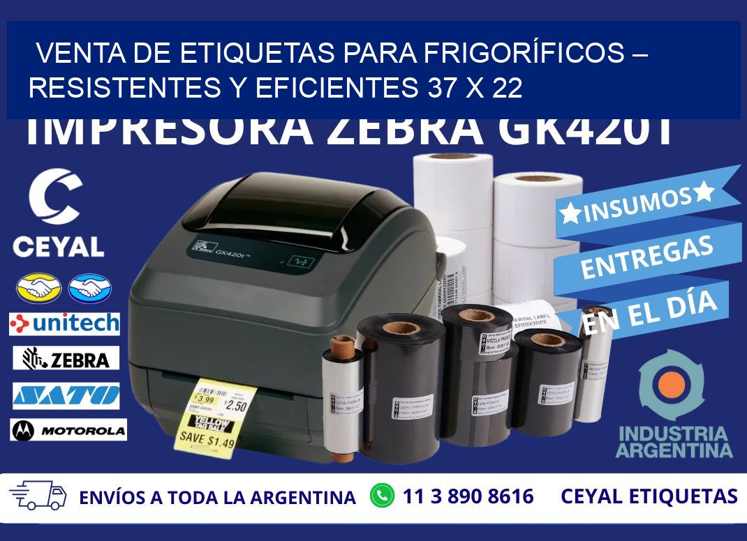 VENTA DE ETIQUETAS PARA FRIGORÍFICOS – RESISTENTES Y EFICIENTES 37 x 22