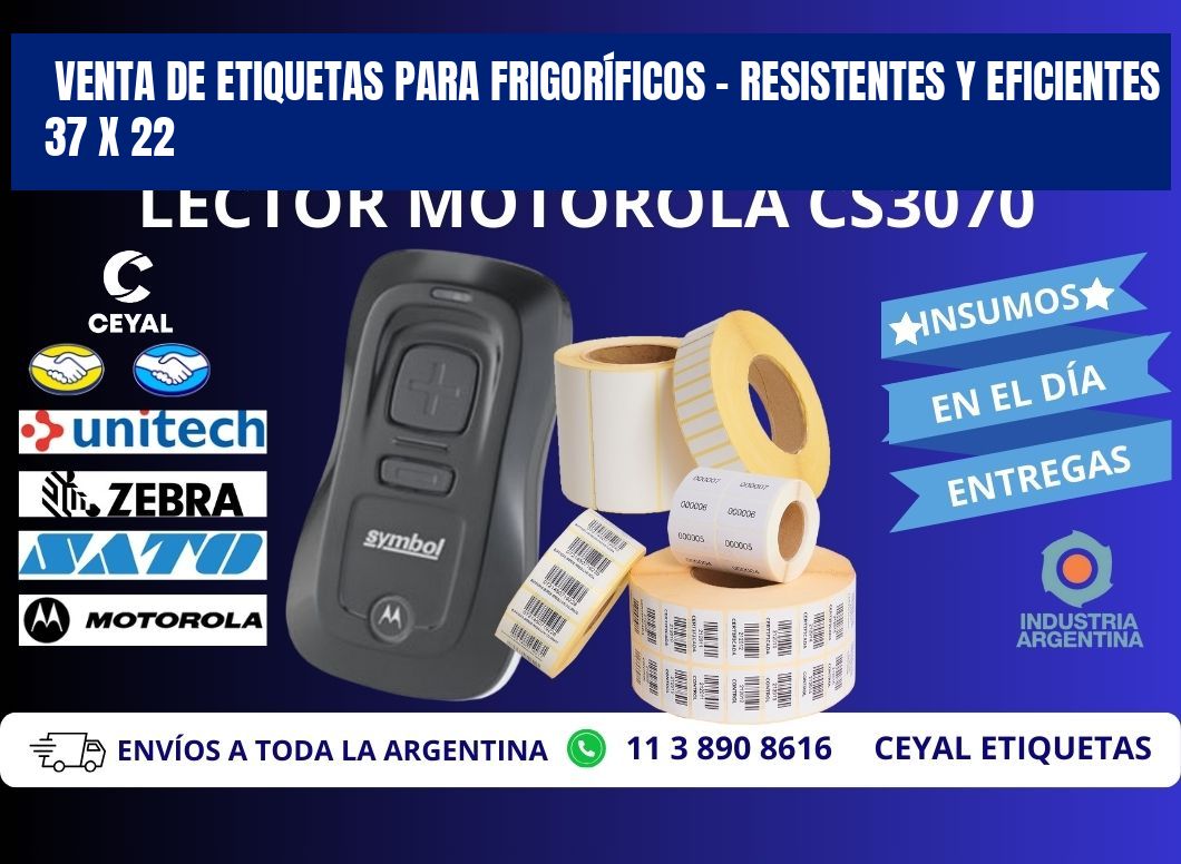 VENTA DE ETIQUETAS PARA FRIGORÍFICOS – RESISTENTES Y EFICIENTES 37 x 22