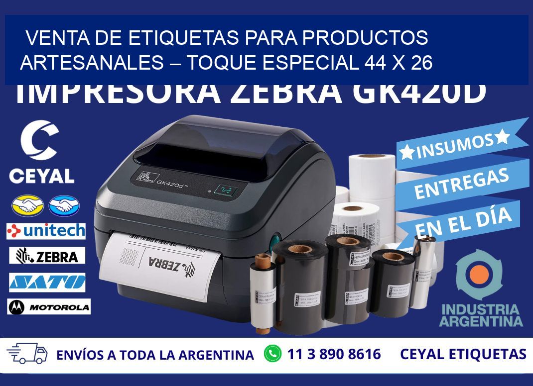 VENTA DE ETIQUETAS PARA PRODUCTOS ARTESANALES – TOQUE ESPECIAL 44 x 26