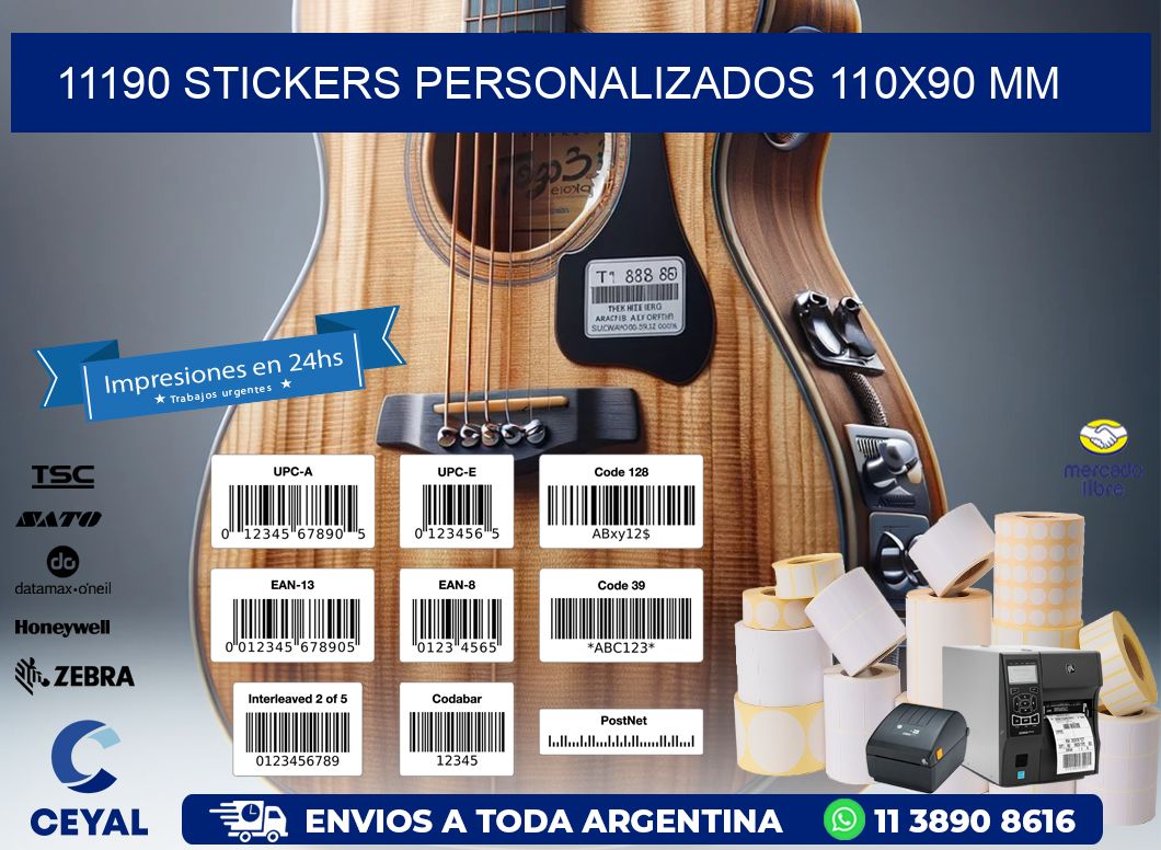 11190 STICKERS PERSONALIZADOS 110x90 mm