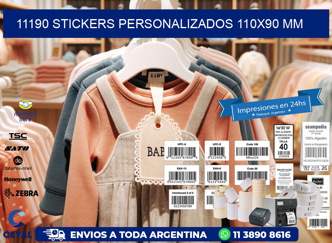 11190 STICKERS PERSONALIZADOS 110x90 mm