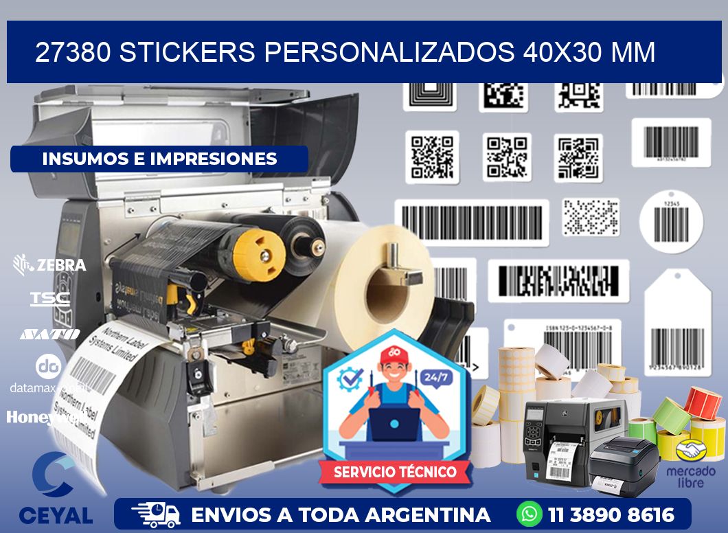 27380 STICKERS PERSONALIZADOS 40x30 mm