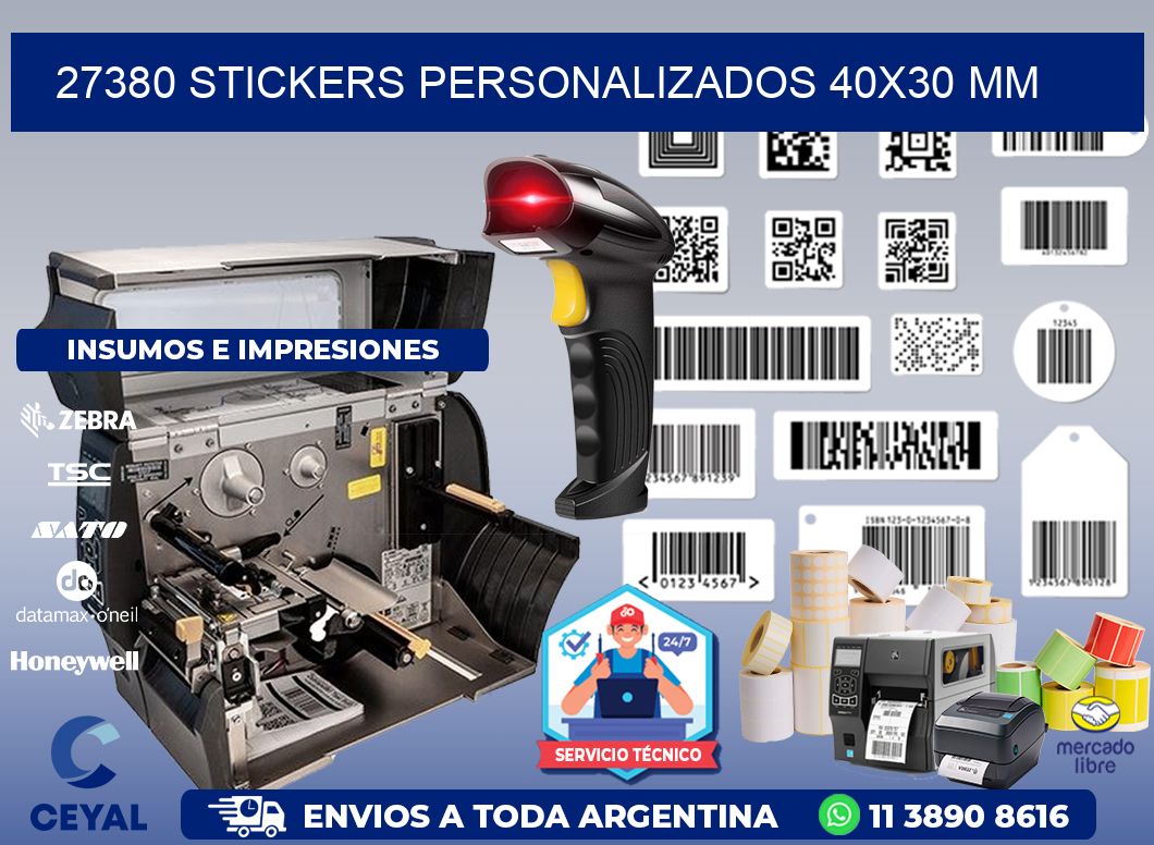 27380 STICKERS PERSONALIZADOS 40x30 mm
