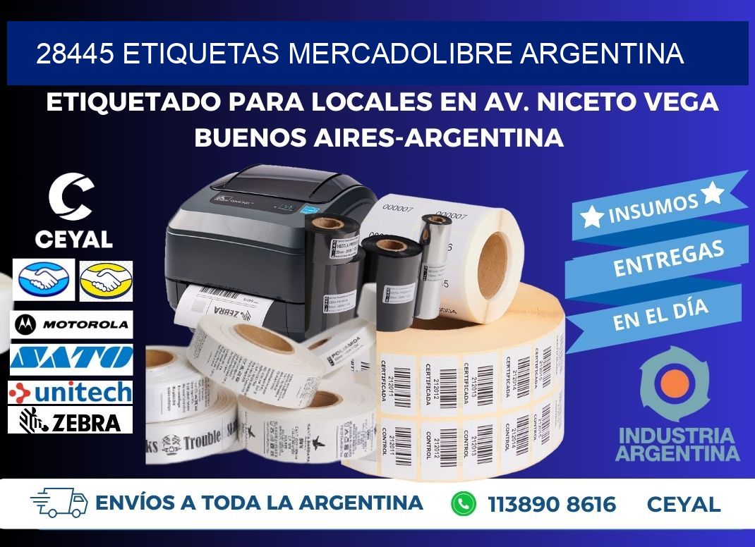 28445 ETIQUETAS MERCADOLIBRE ARGENTINA
