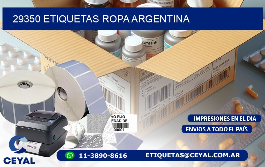 29350 ETIQUETAS ROPA ARGENTINA