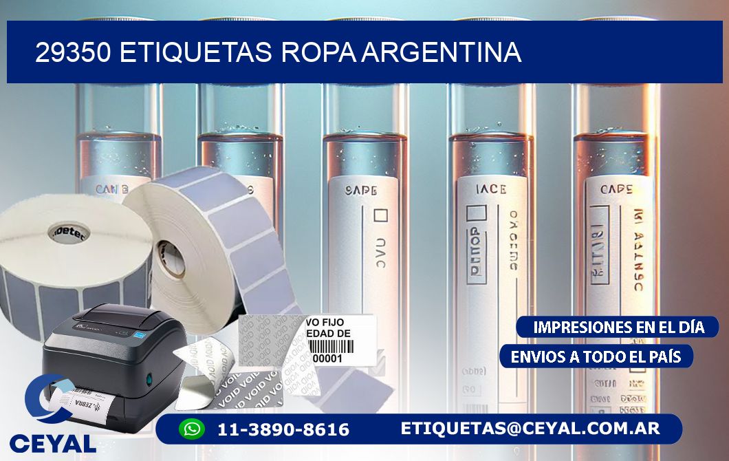 29350 ETIQUETAS ROPA ARGENTINA