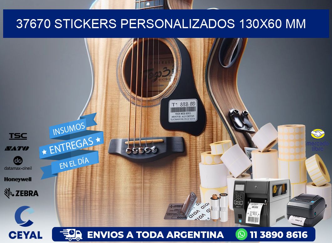 37670 STICKERS PERSONALIZADOS 130x60 mm