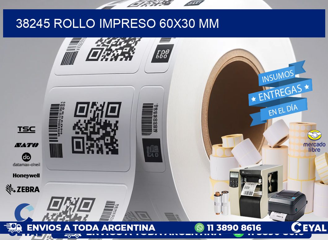 38245 ROLLO IMPRESO 60x30 mm
