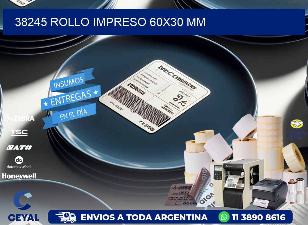 38245 ROLLO IMPRESO 60x30 mm