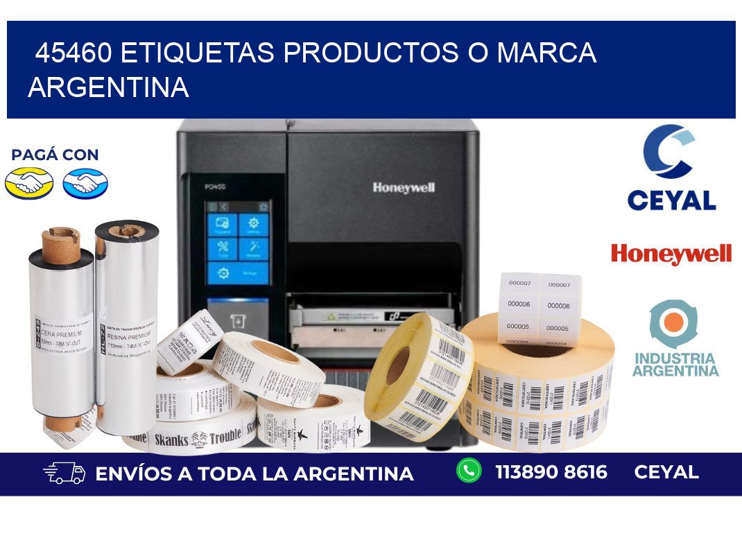 45460 ETIQUETAS PRODUCTOS O MARCA ARGENTINA