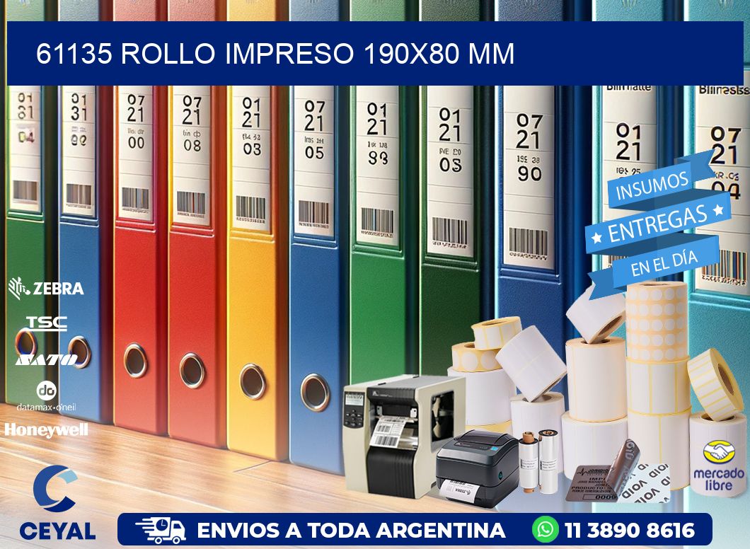 61135 ROLLO IMPRESO 190x80 mm