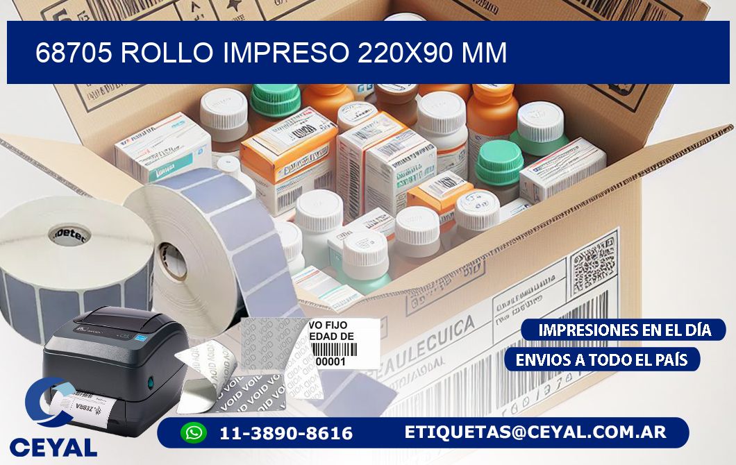 68705 ROLLO IMPRESO 220x90 mm