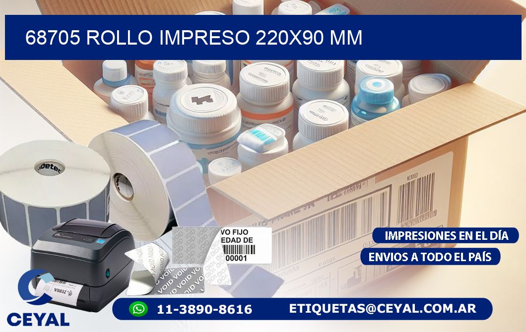 68705 ROLLO IMPRESO 220x90 mm