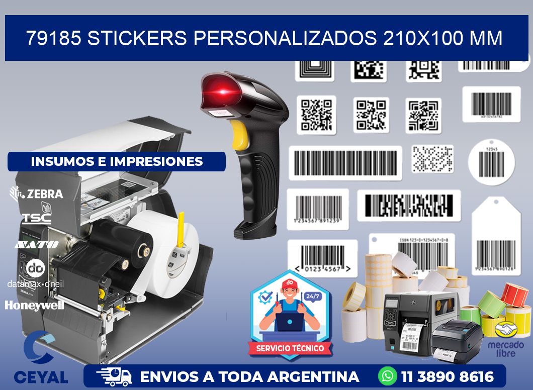 79185 STICKERS PERSONALIZADOS 210x100 mm