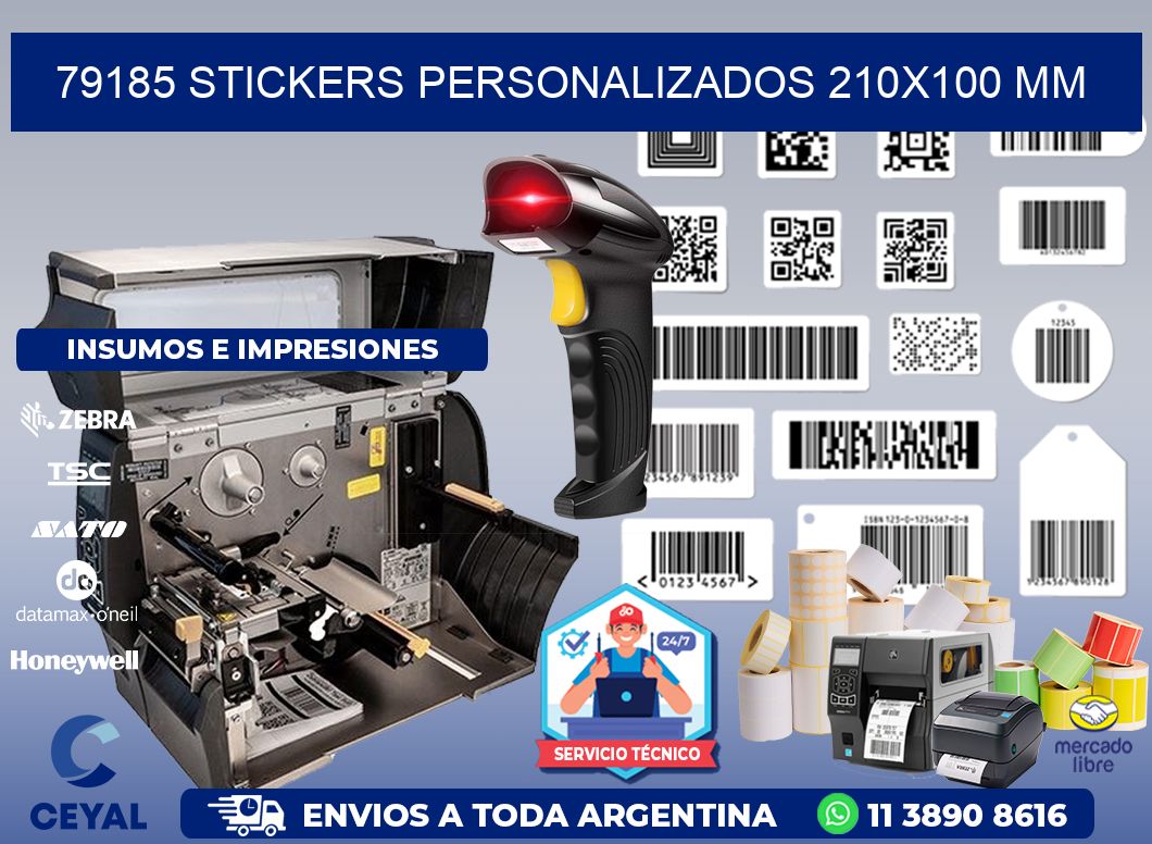 79185 STICKERS PERSONALIZADOS 210x100 mm