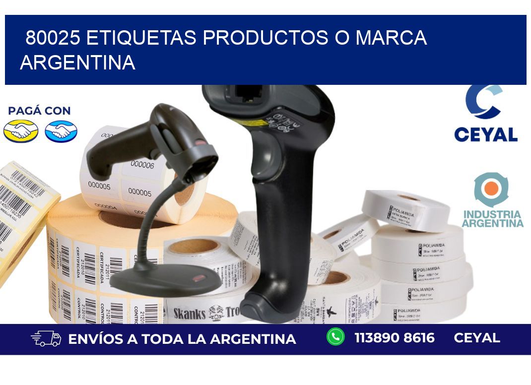 80025 ETIQUETAS PRODUCTOS O MARCA ARGENTINA