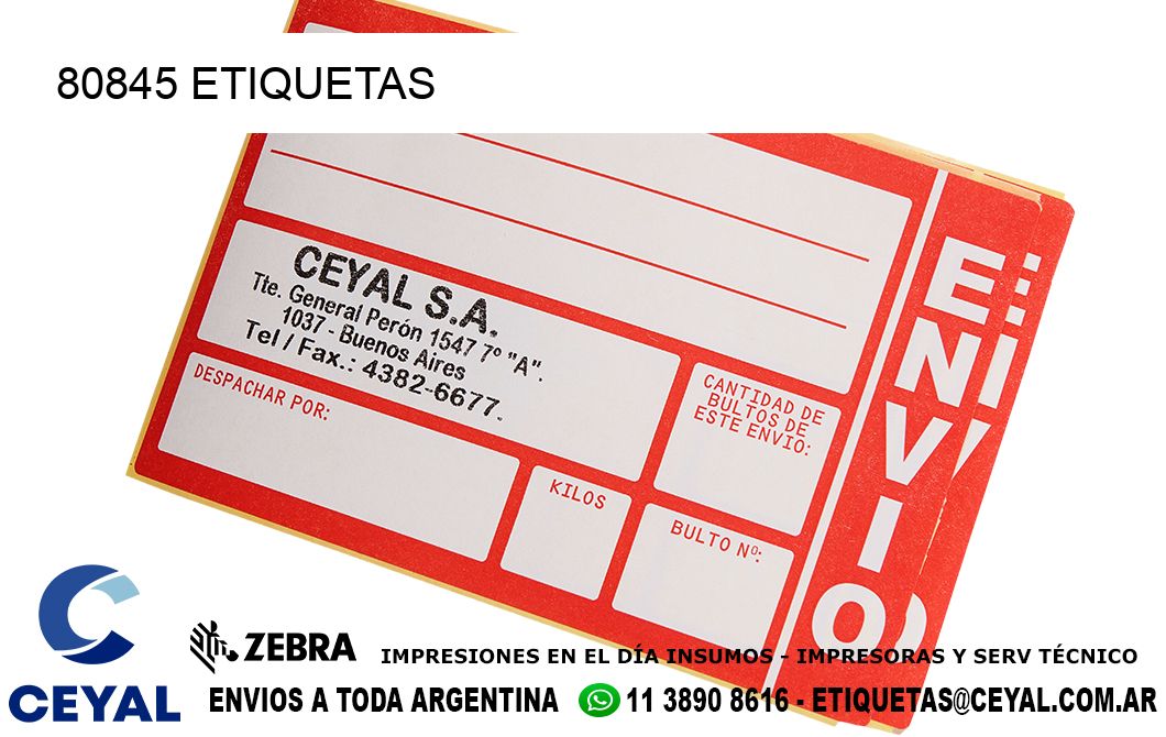 80845 ETIQUETAS