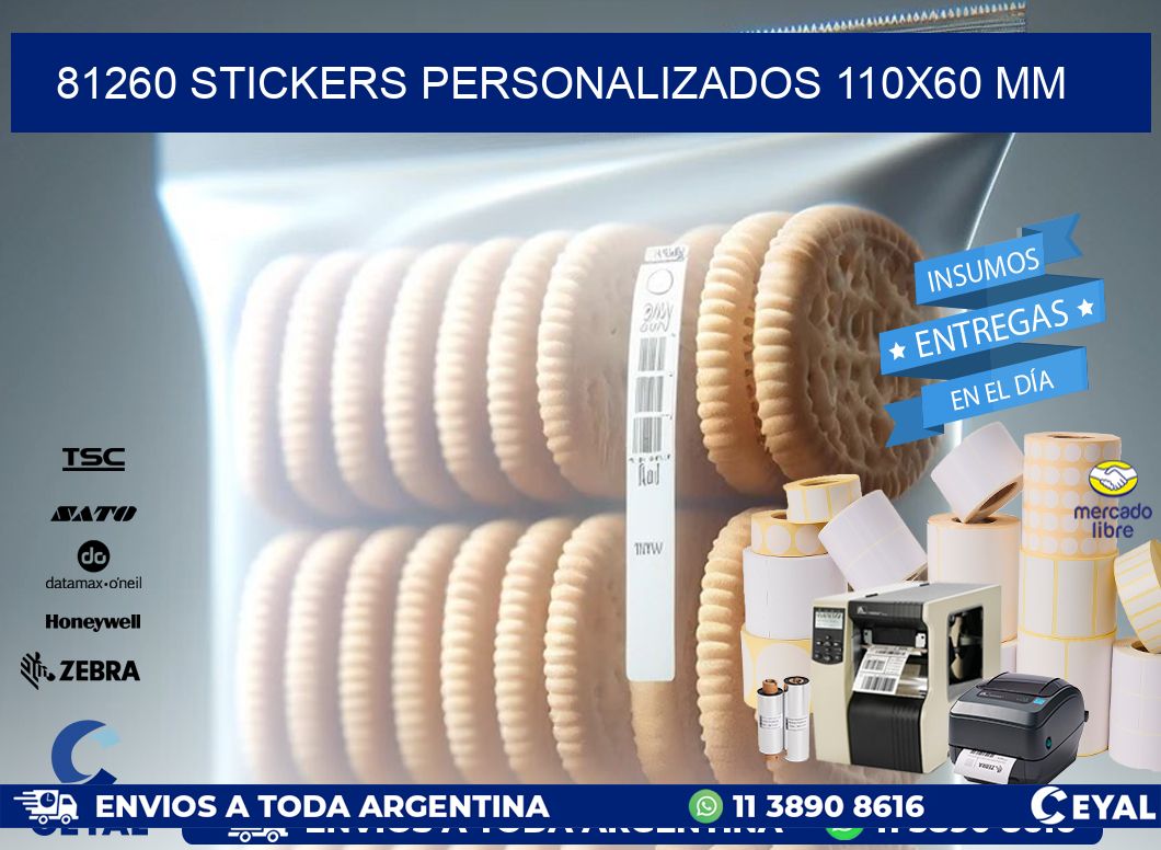 81260 STICKERS PERSONALIZADOS 110x60 mm