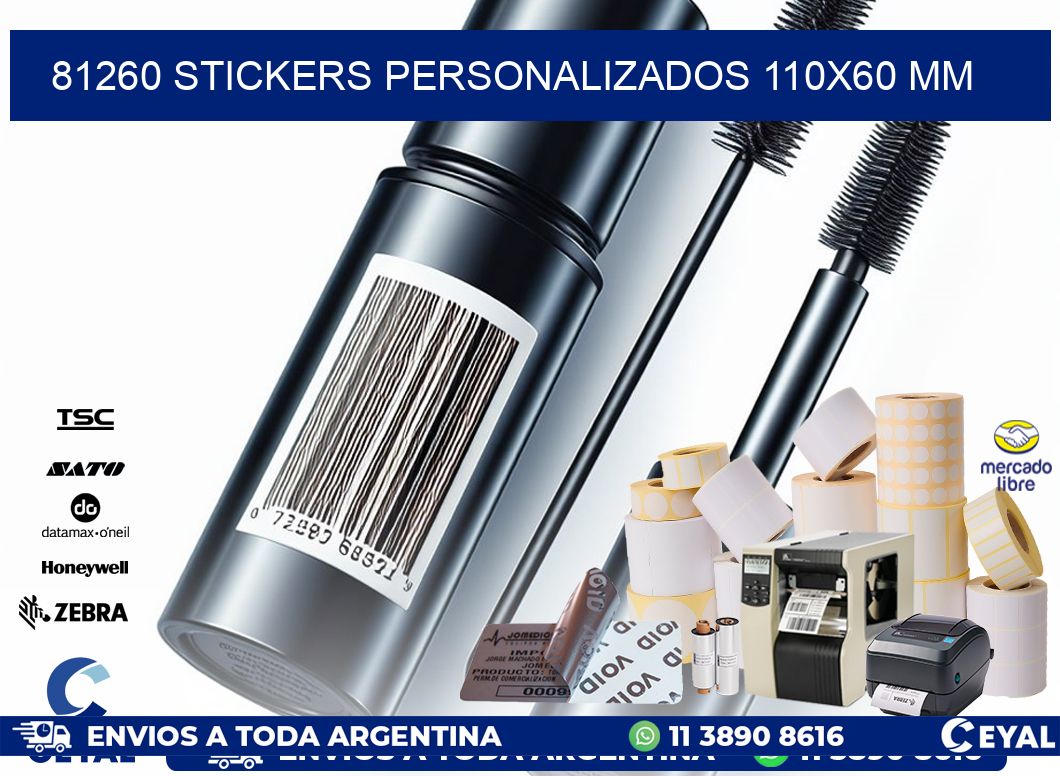 81260 STICKERS PERSONALIZADOS 110×60 mm