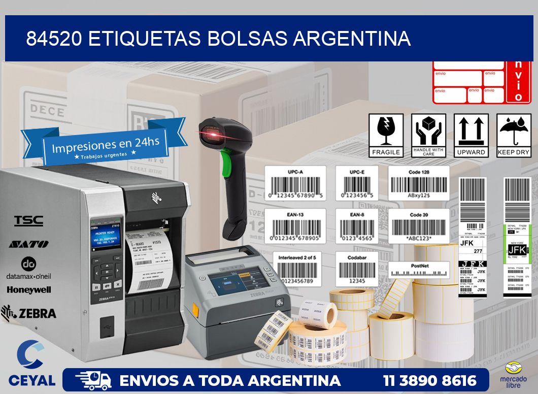 84520 ETIQUETAS BOLSAS ARGENTINA