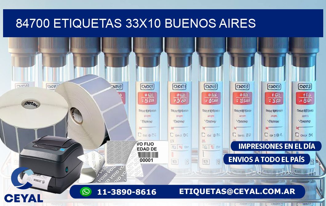 84700 ETIQUETAS 33x10 buenos aires