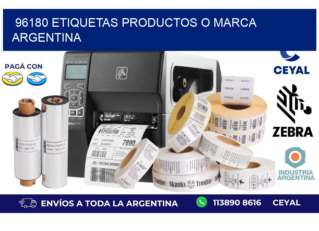 96180 ETIQUETAS PRODUCTOS O MARCA ARGENTINA