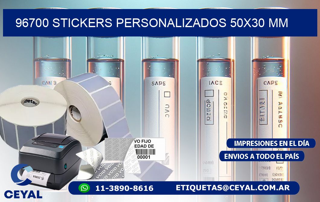 96700 STICKERS PERSONALIZADOS 50×30 mm