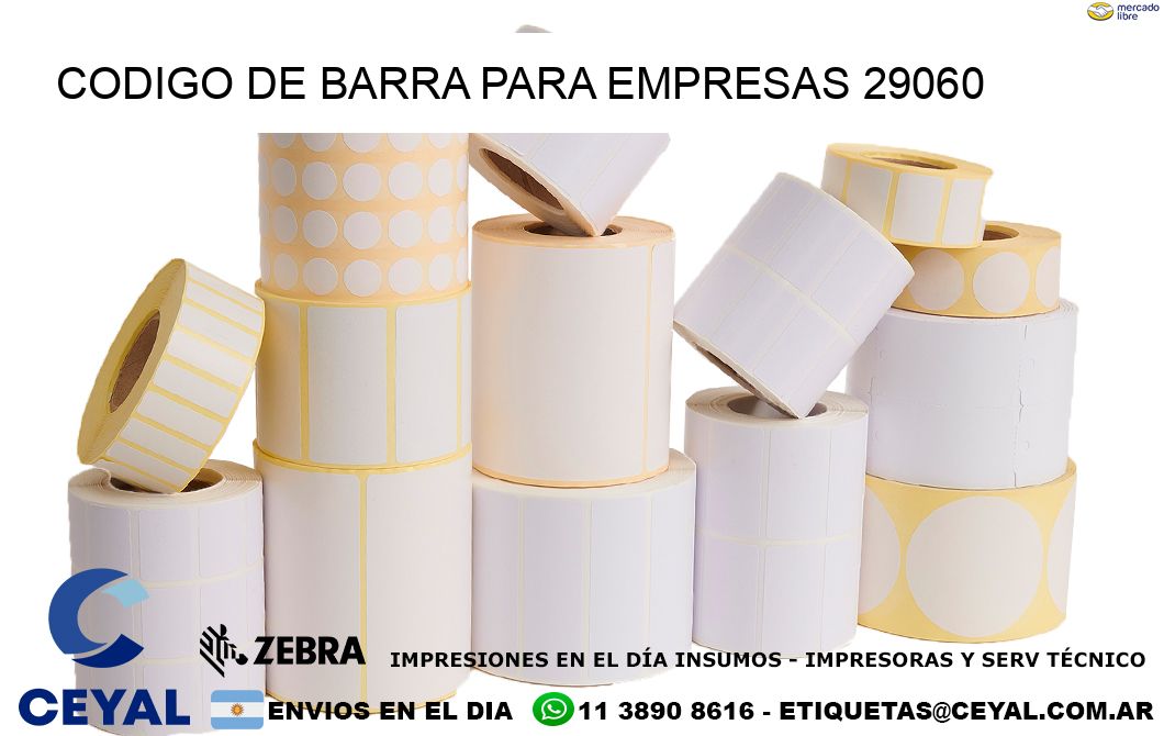 CODIGO DE BARRA PARA EMPRESAS 29060